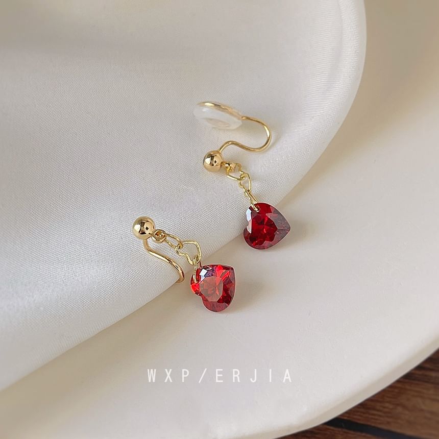 Drop Heart Earring