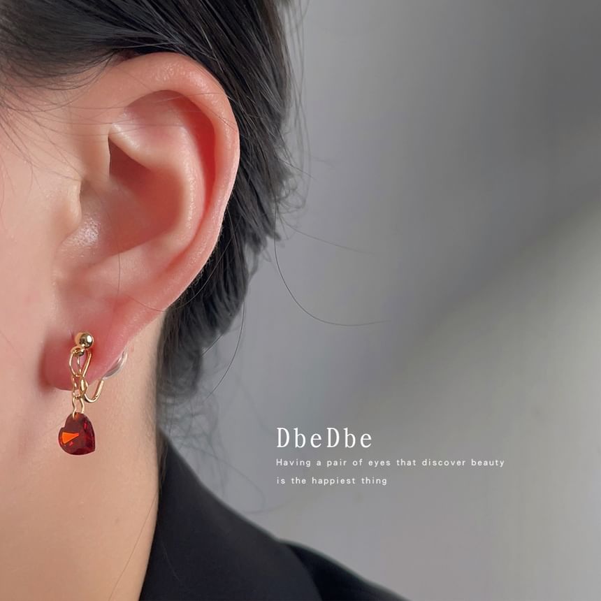 Drop Heart Earring