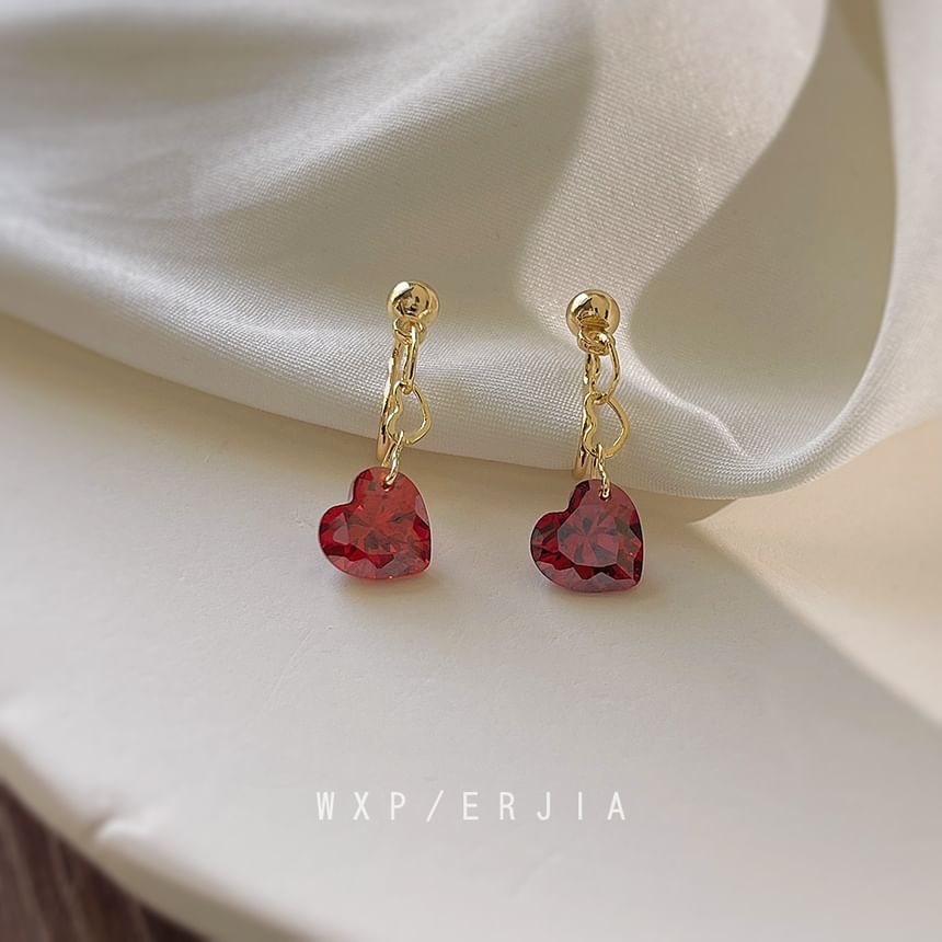 Drop Heart Earring