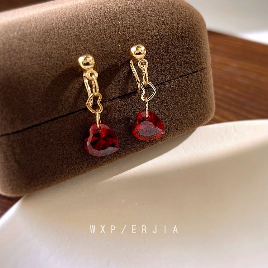 Drop Heart Earring