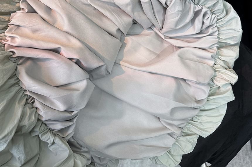 Waist Skirt Midi High A-Line Plain