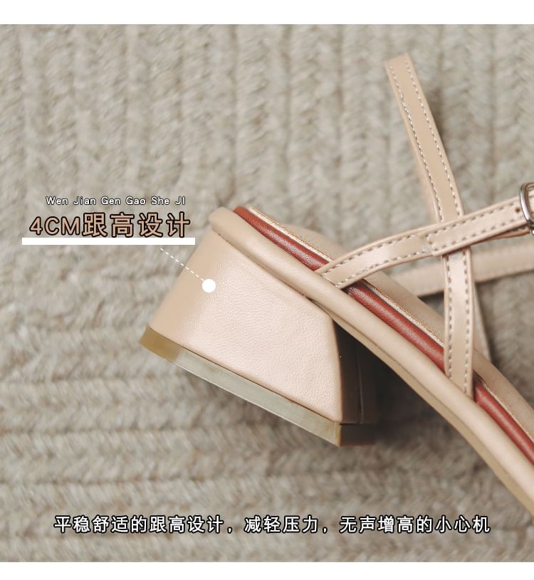 Strappy Block Sandals Heel