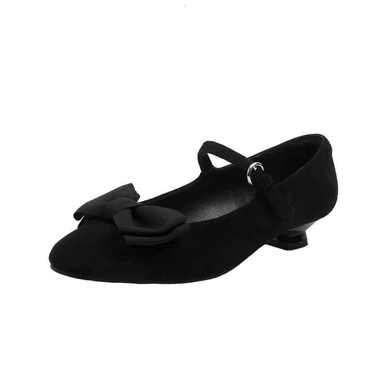 Bow Heel Kitten Mary Jane / Shoes Mules