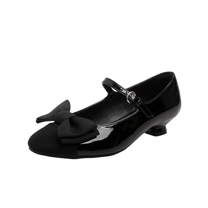 Bow Heel Kitten Mary Jane / Shoes Mules
