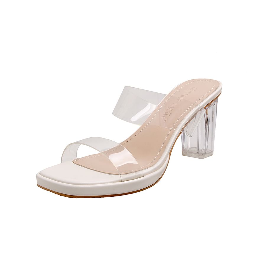 Sandals Slide Chunky Platform Heel