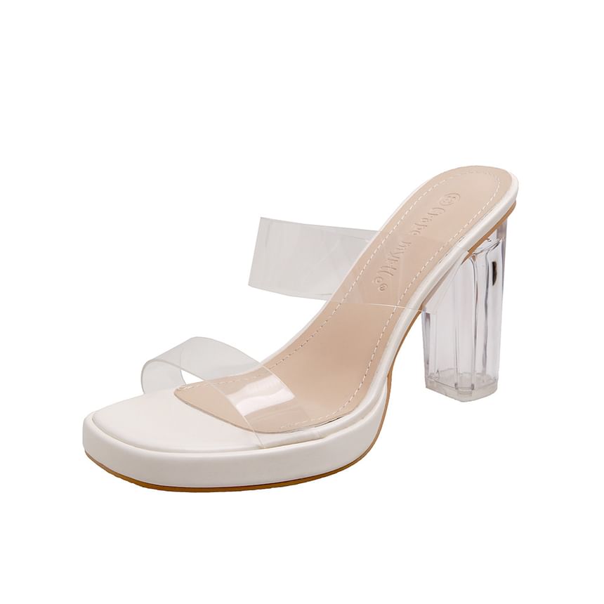 Sandals Slide Chunky Platform Heel