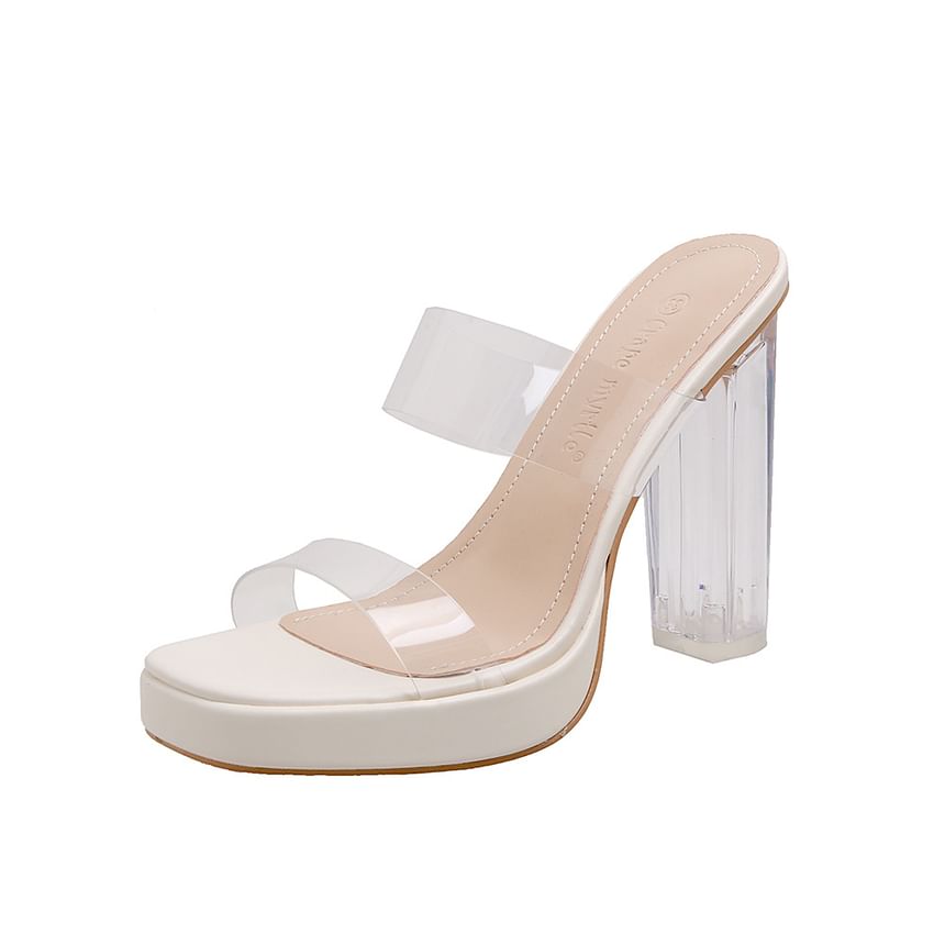 Sandals Slide Chunky Platform Heel