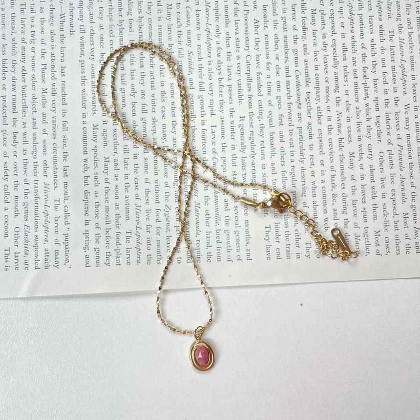 Choker Alloy Oval Pendant