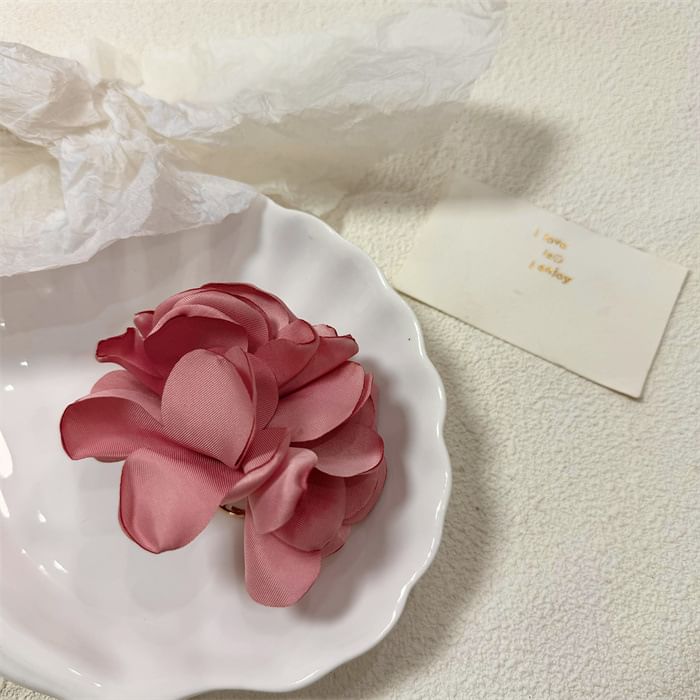 Fabric Open Floral Ring