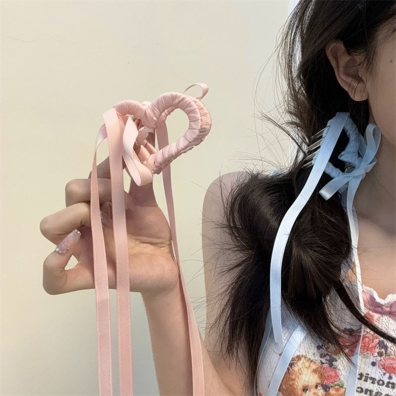 Heart Clamp Hair Ribbon