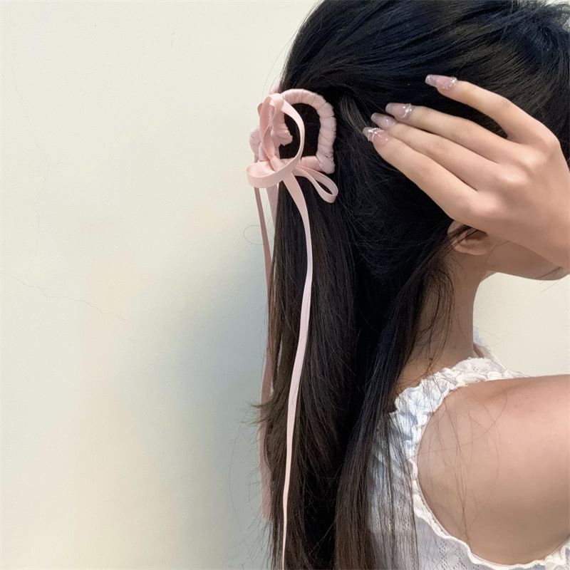 Heart Clamp Hair Ribbon