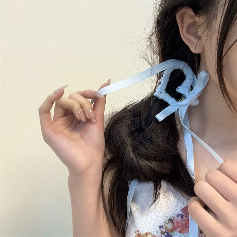 Heart Clamp Hair Ribbon