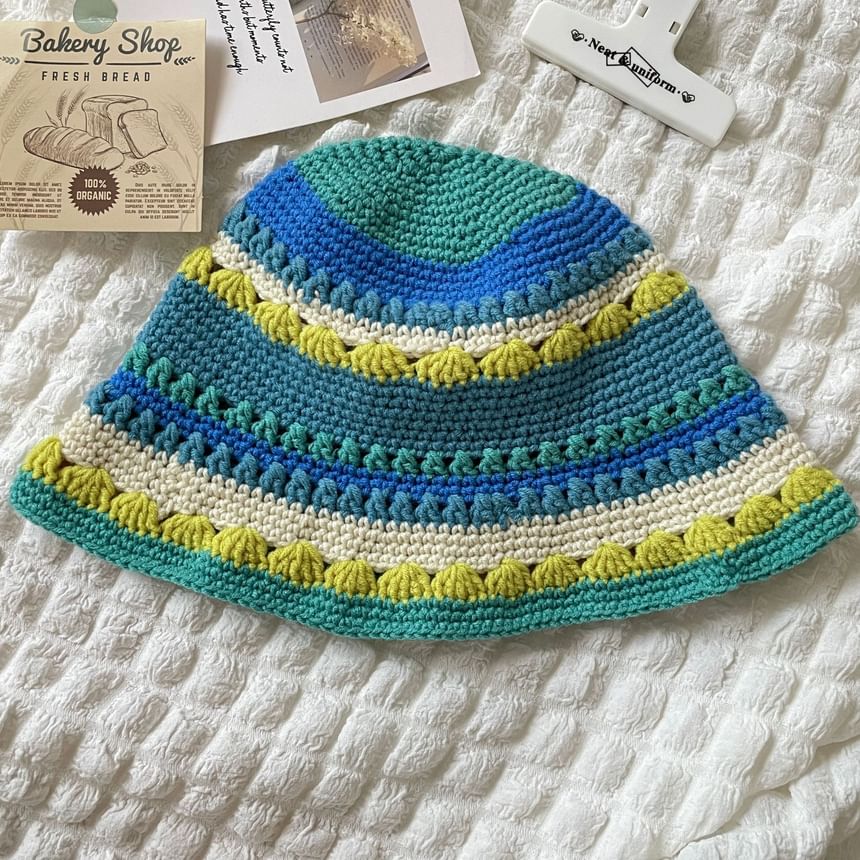 Bucket Striped Hat Knit
