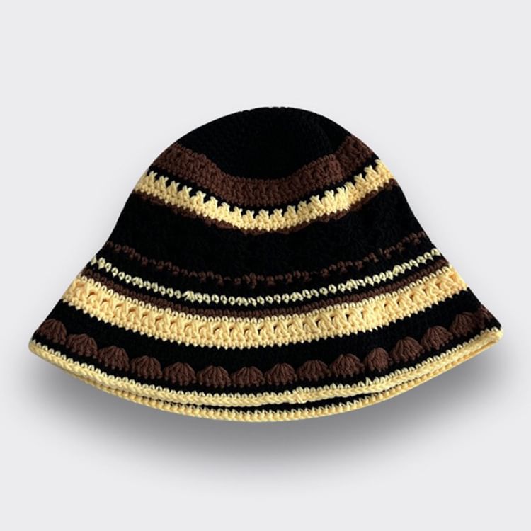 Bucket Striped Hat Knit
