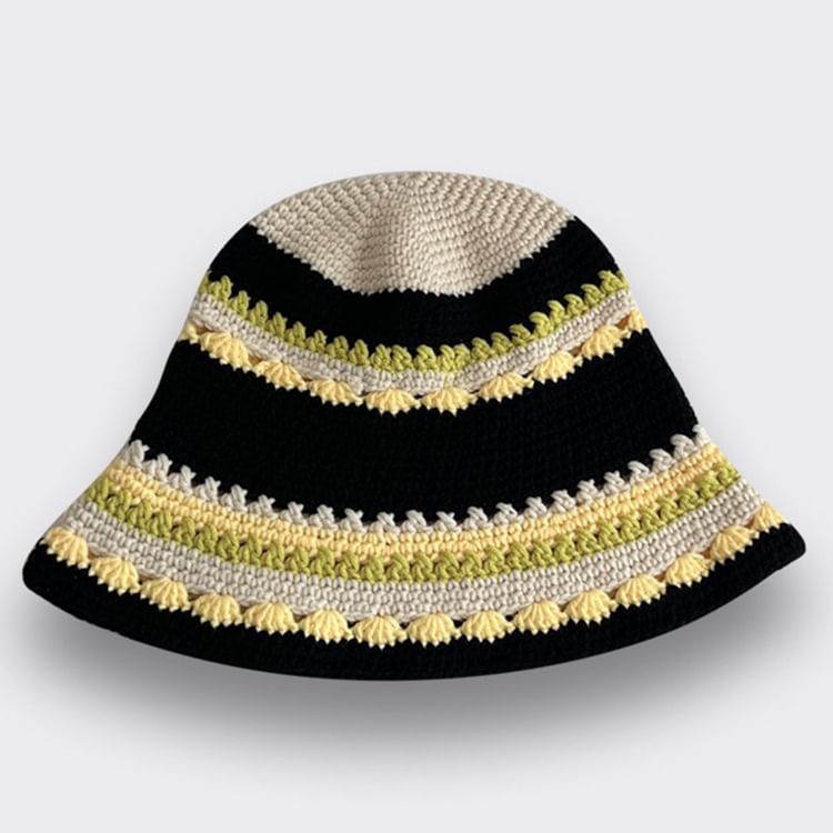 Bucket Striped Hat Knit