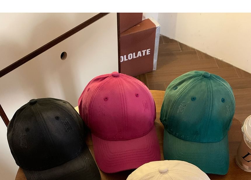 Distressed Baseball Cap Plain