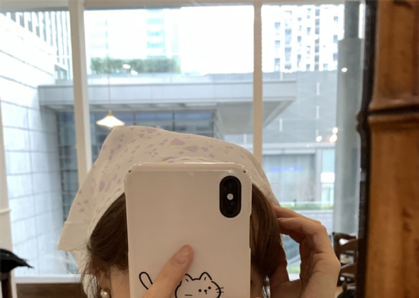 Lace Scarf Head Triangle (Various Embroidered Designs)