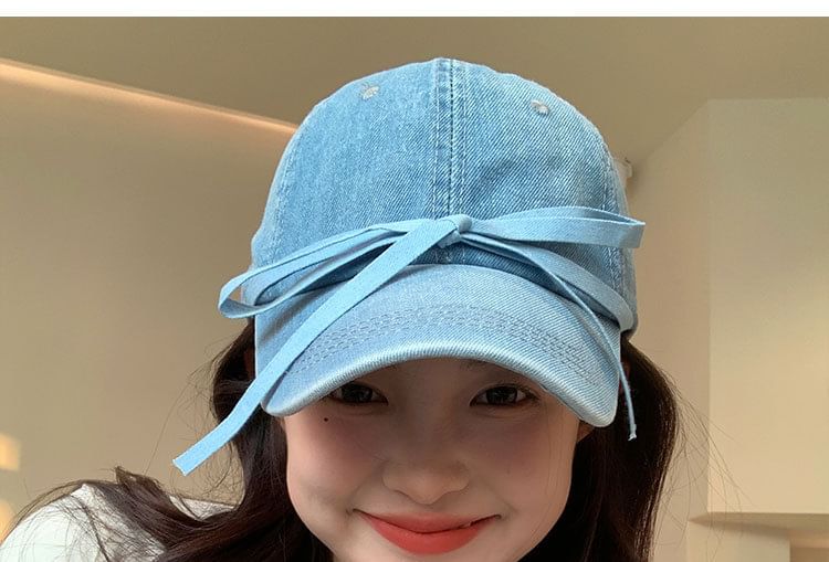 Bow Cap Denim Baseball