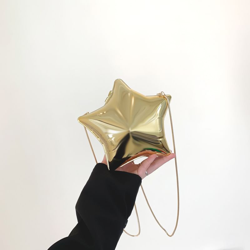 Chain Strap Star Crossbody Bag