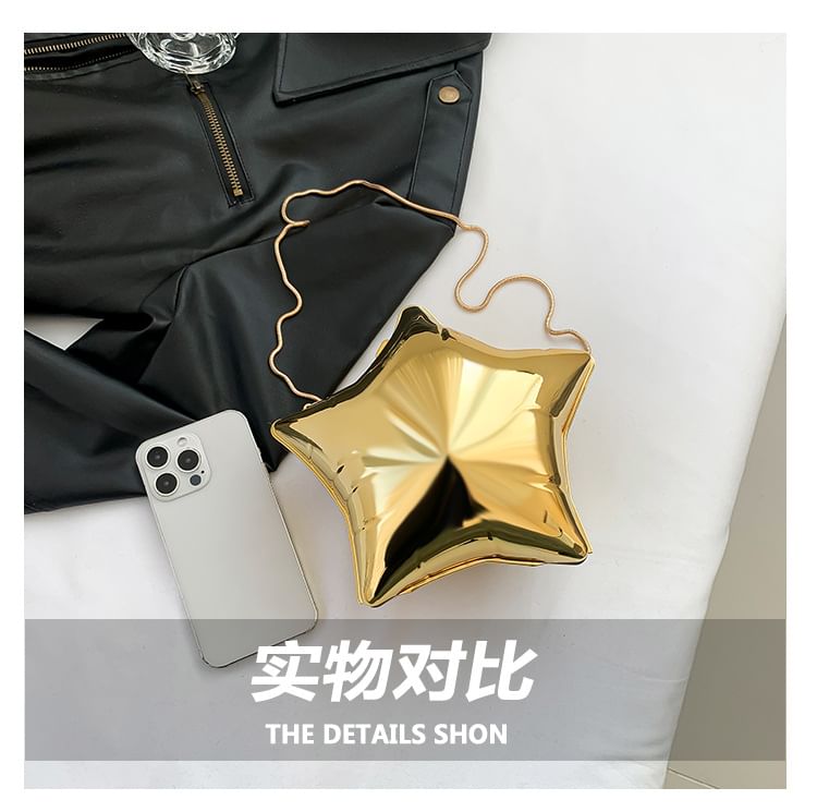 Chain Strap Star Crossbody Bag