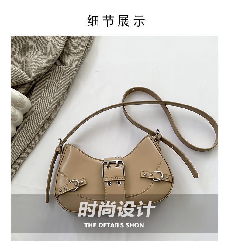 Faux Buckled Bag Crossbody Leather