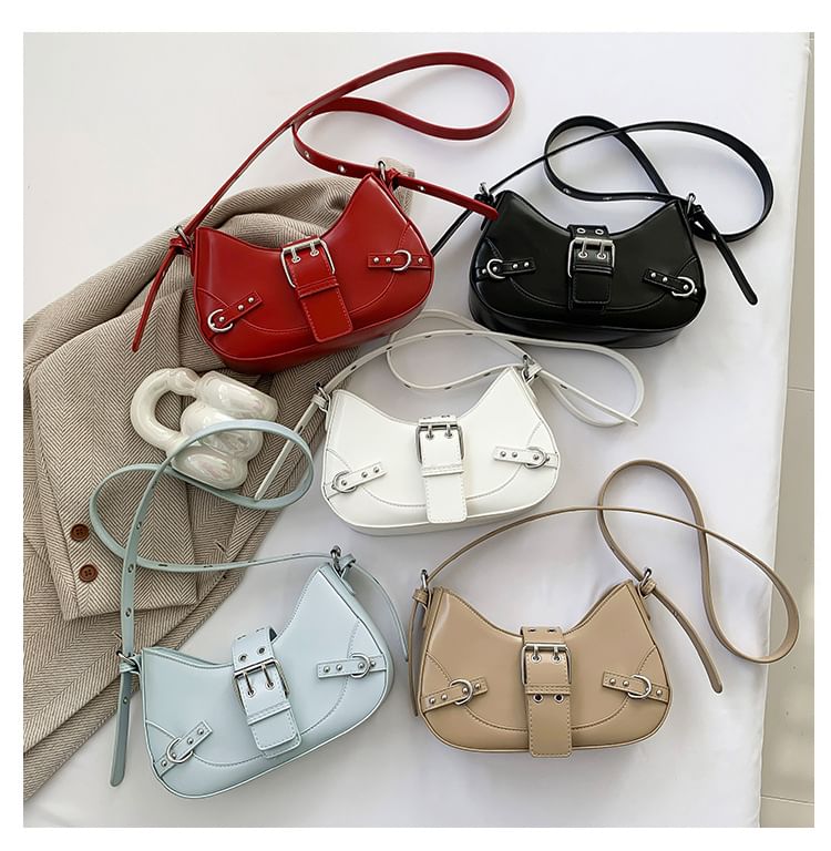Faux Buckled Bag Crossbody Leather