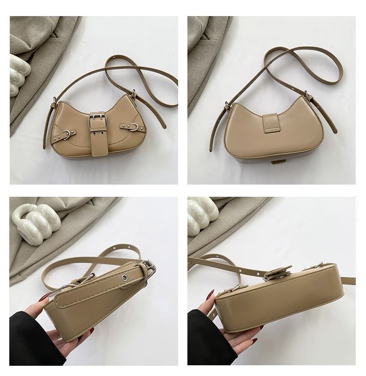Faux Buckled Bag Crossbody Leather
