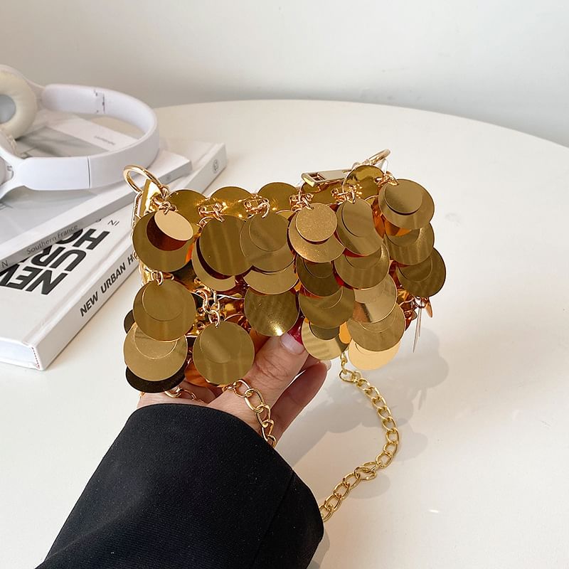 Sequin Bag Strap Crossbody Chain