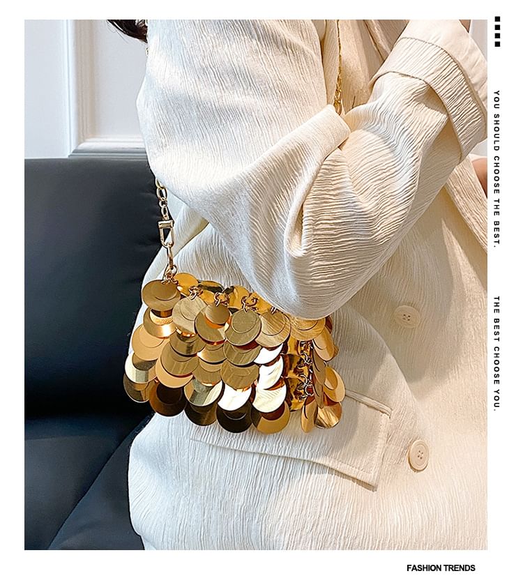 Sequin Bag Strap Crossbody Chain