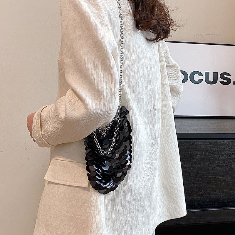 Crossbody Sequin Chain Bag Strap