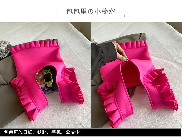 Shopper Plain Ruffle Bag