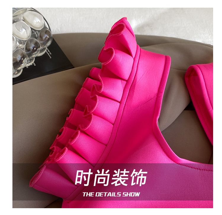 Shopper Plain Ruffle Bag