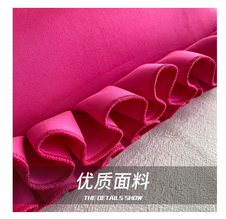 Shopper Plain Ruffle Bag