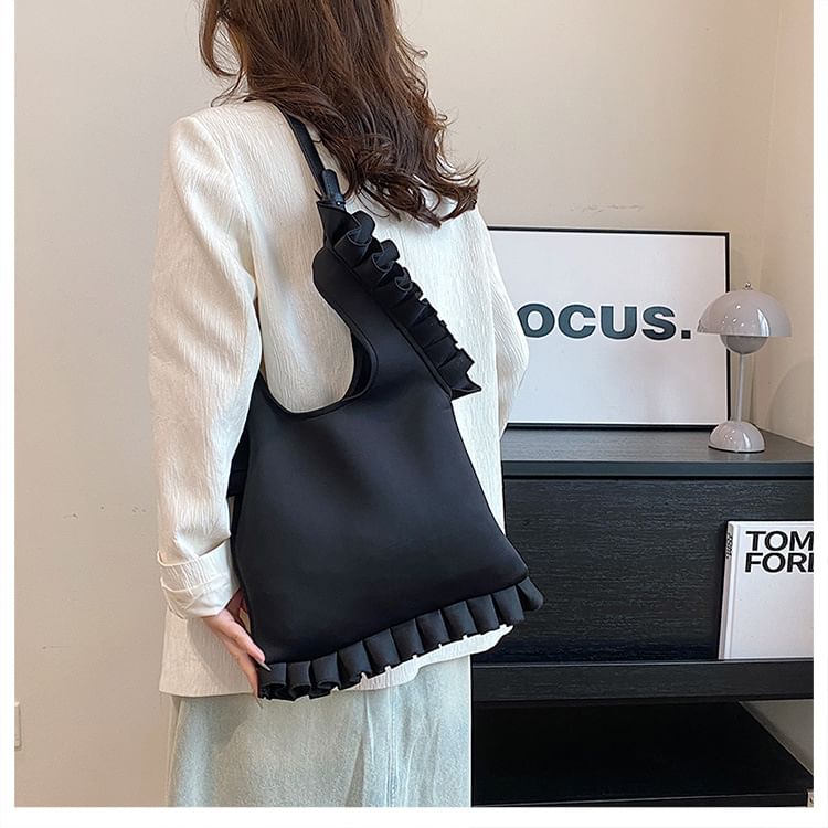 Shopper Plain Ruffle Bag