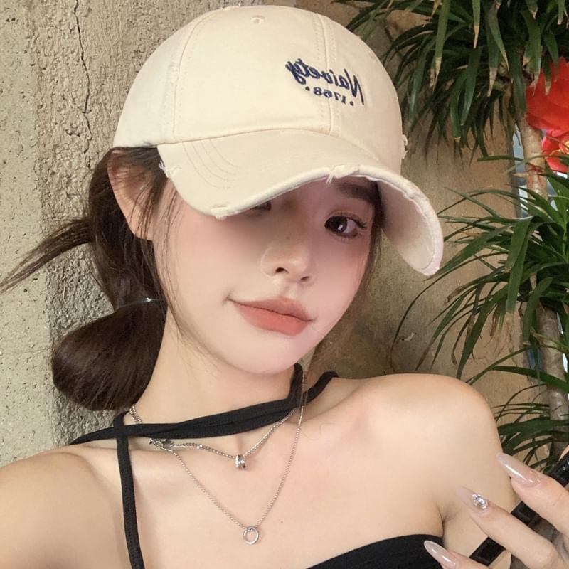 Embroidered Cap Baseball Lettering