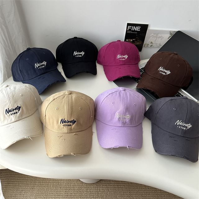 Embroidered Cap Baseball Lettering