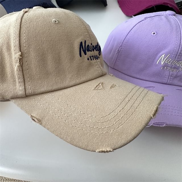 Embroidered Cap Baseball Lettering