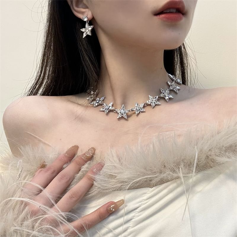 Star Earring Necklace / Drop