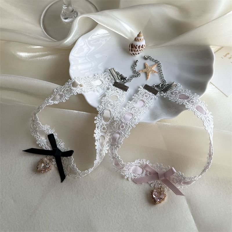 Choker Lace Rhinestone