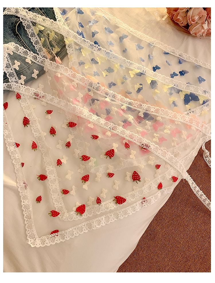 Scarf (Various Trim Lace Triangle Designs) Head