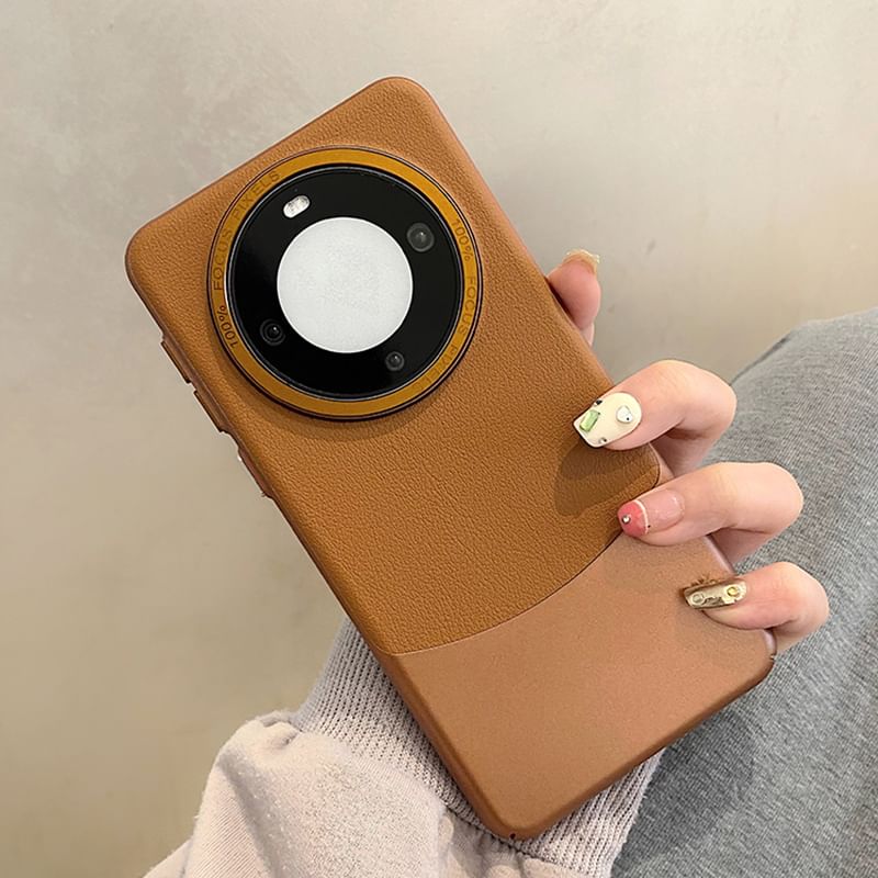 Panel Leather Color Case Phone Faux