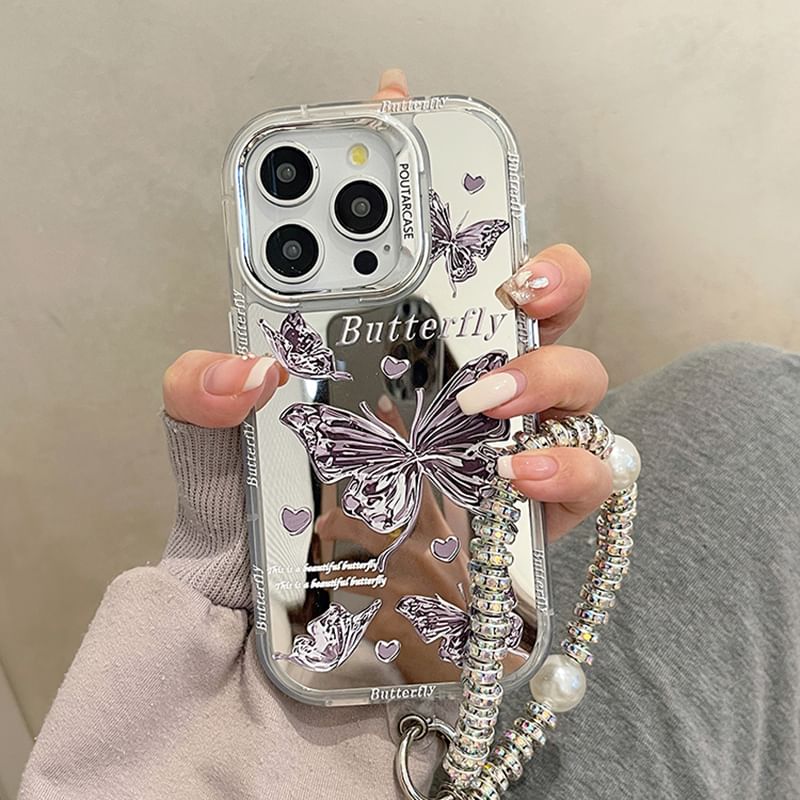 Phone Butterfly Mirrored Case