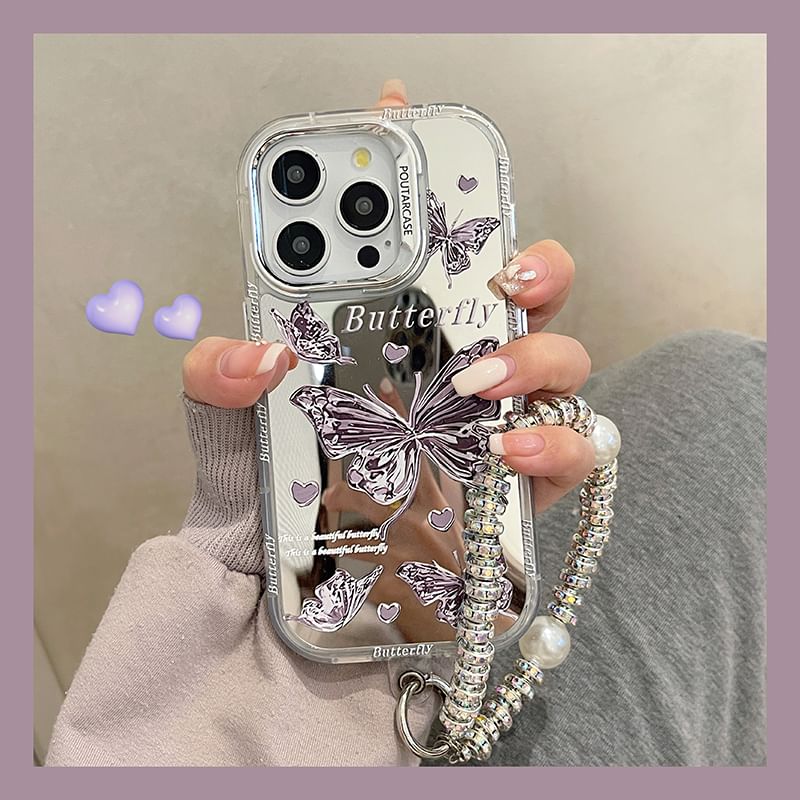 Phone Butterfly Mirrored Case