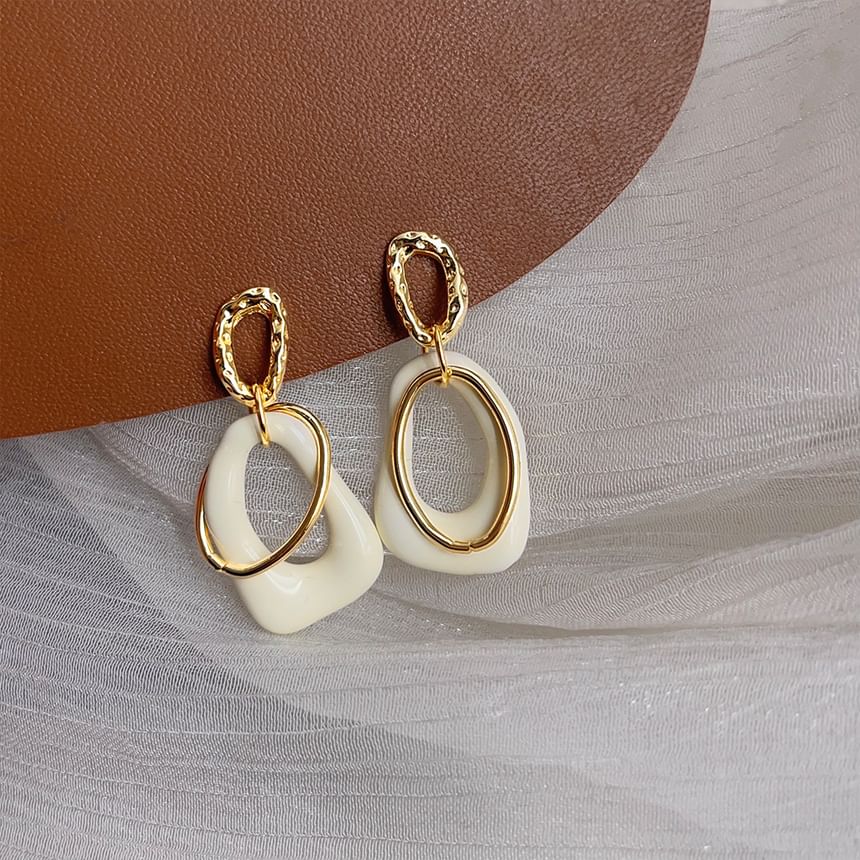 Alloy Irregular Hoop Dangle Earring