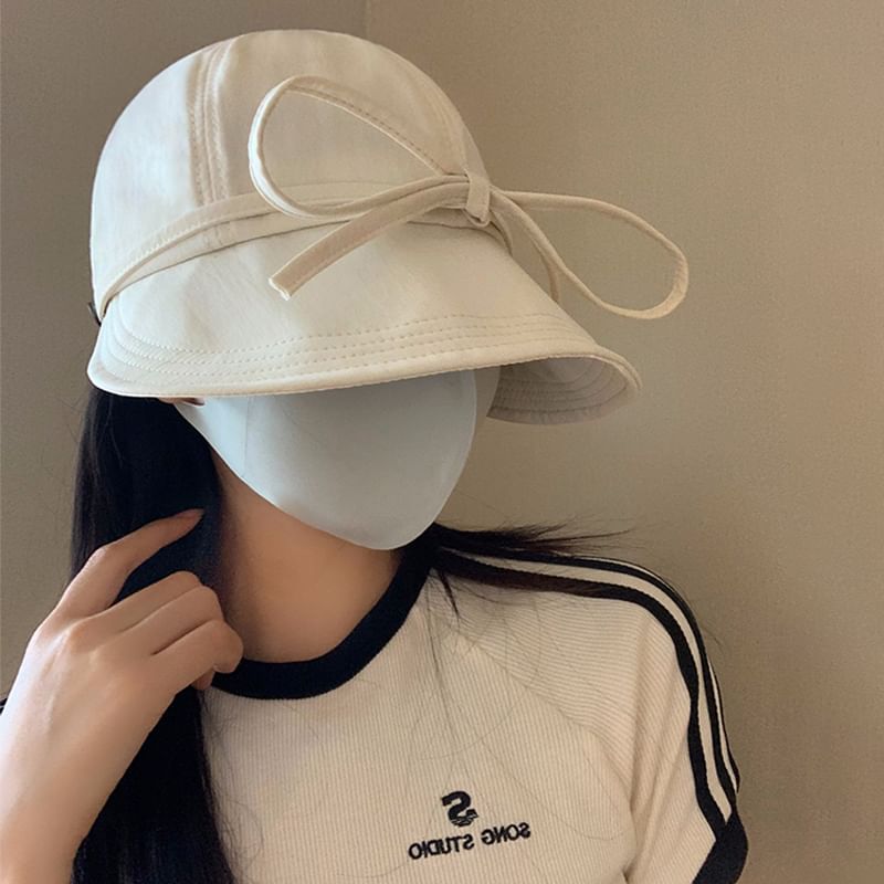 Bow Plain Bucket Hat