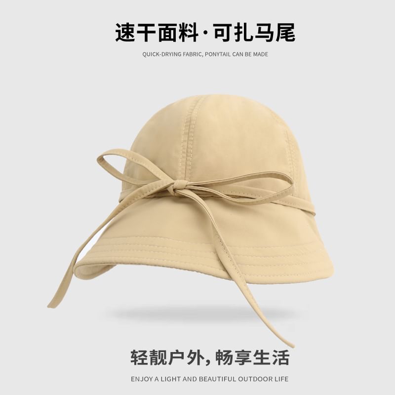 Bow Plain Bucket Hat