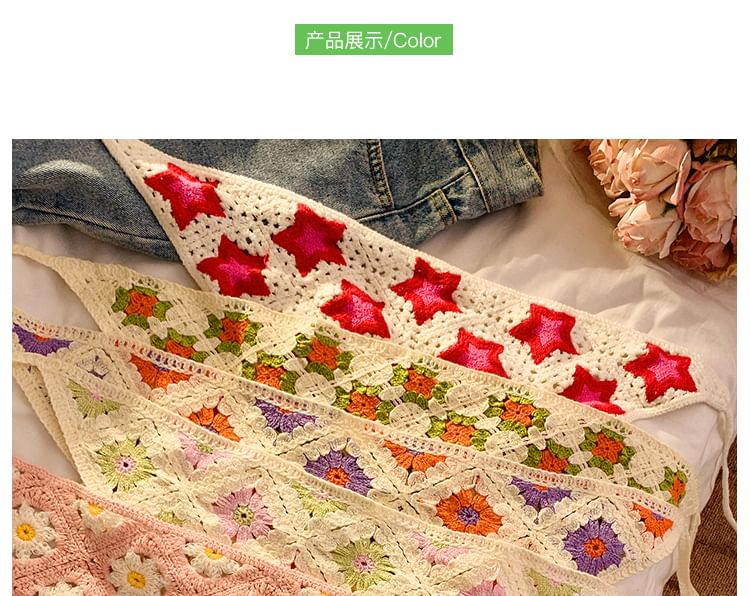 Scarf Designs) Embroidered Head (Various Triangle