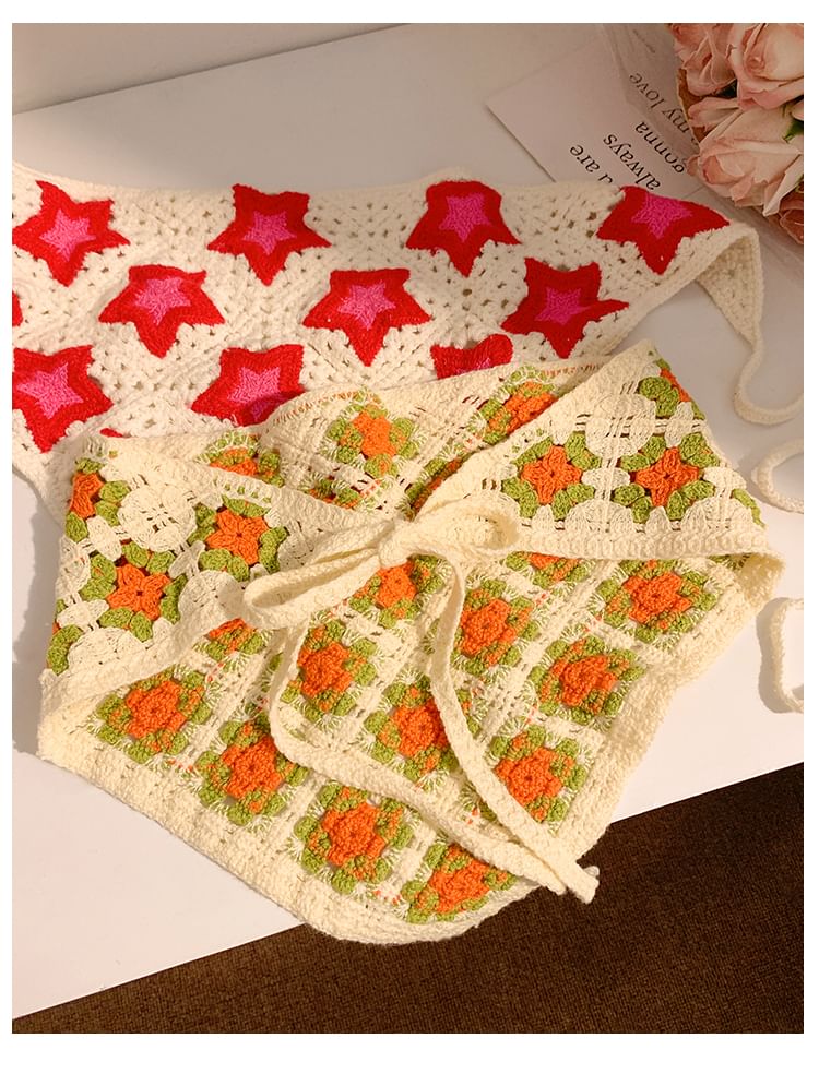 Scarf Designs) Embroidered Head (Various Triangle