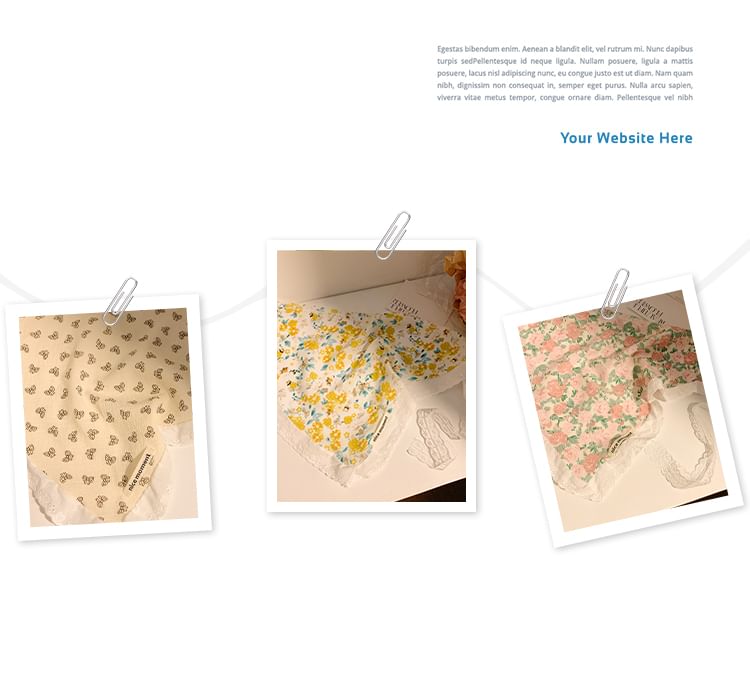 Print Triangle Scarf Floral Head Designs) (Various