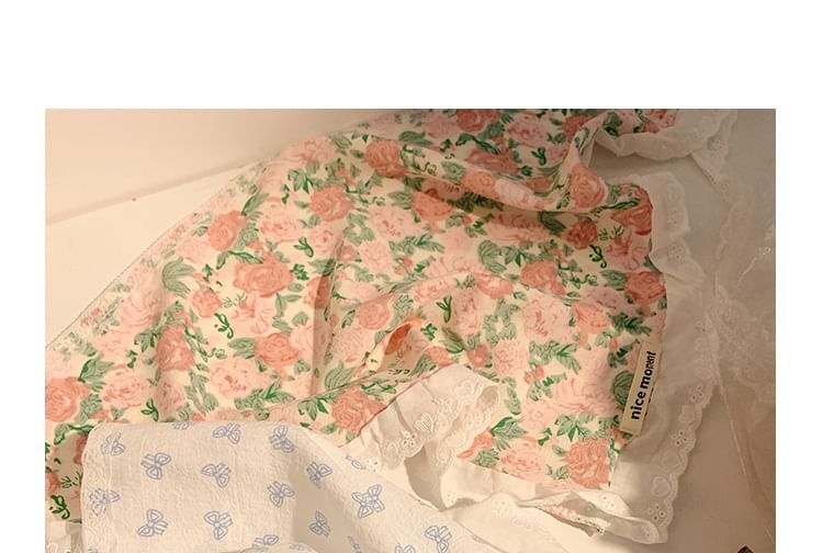 Print Triangle Scarf Floral Head Designs) (Various